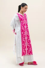 3 PIECE EMBROIDERED COMPOSED JACQUARD SUIT (PRET)
