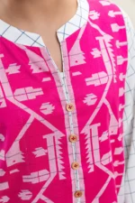 3 PIECE EMBROIDERED COMPOSED JACQUARD SUIT (PRET) - Image 2