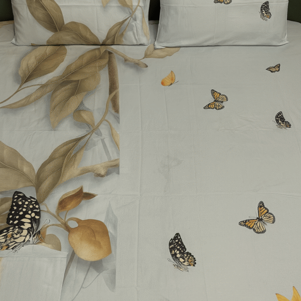 Nishat King size Bed Sheet with two pillows
