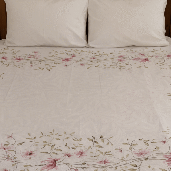 Nishat King size Bed Sheet with two pillows
