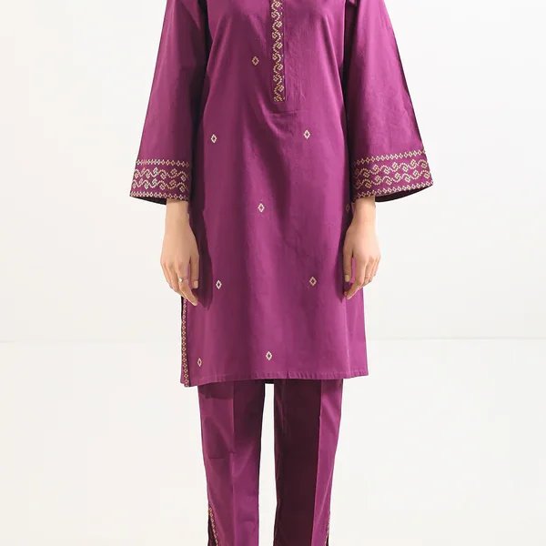 Cotton Jacquard Stitched 2 Piece (Shirt/Trouser)