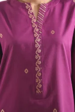 Cotton Jacquard Stitched 2 Piece (Shirt/Trouser) - Image 5