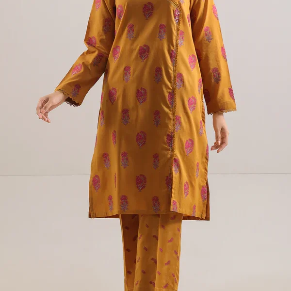 Cotton Jacquard Stitched 2 Piece (Shirt/Trouser)