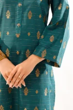 Cotton Jacquard Stitched 2 Piece (Shirt/Trouser) - Image 3