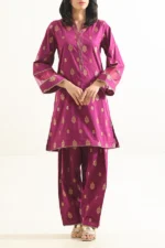 Cotton Jacquard Stitched 2 Piece (Shirt/Trouser)