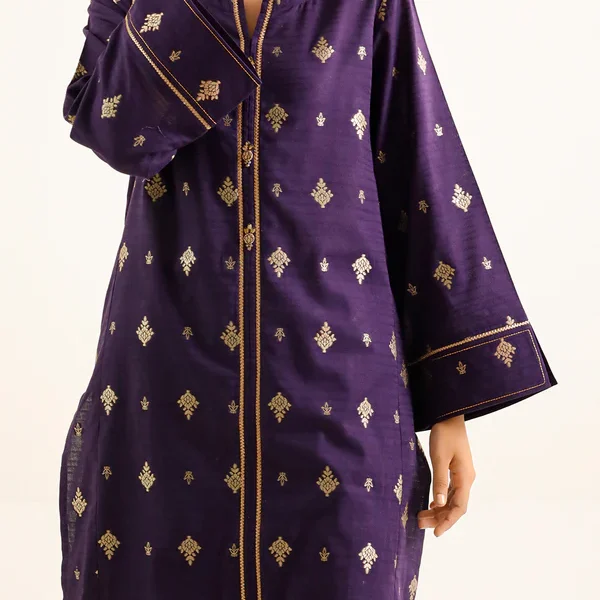 Cotton Jacquard Stitched 2 Piece (Shirt/Trouser)