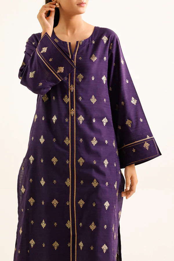 SP-7067-4 Cotton Jacquard Stitched 2 Piece (Shirt/Trouser) - Image 1