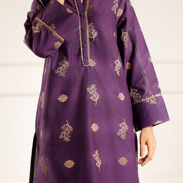 Cotton Jacquard Stitched 2 Piece (Shirt/Trouser)