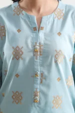 Cotton Jacquard Stitched 2 Piece (Shirt/Trouser) - Image 4