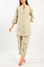 Cotton Jacquard Stitched 2 Piece (Shirt/Trouser) - Image 4