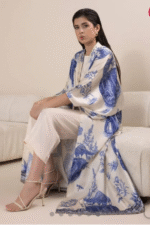 2 Piece Printed Satin Suit - Image 3