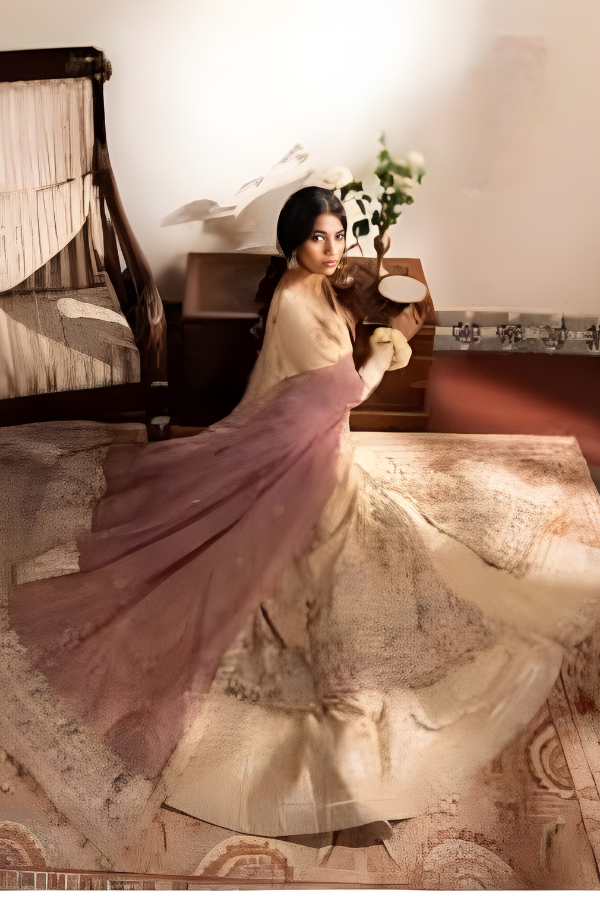 Untitled design (2) 3 Piece Embroidered Raw Silk Suit - Image 1